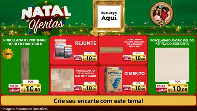 Modelo de TV para TV Horizontal com o tema Natal de Ofertas para Pisos e revestimentos