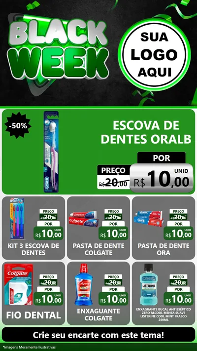 Modelo de Rede Social para Stories com o tema Black Week para Higiene Pessoal