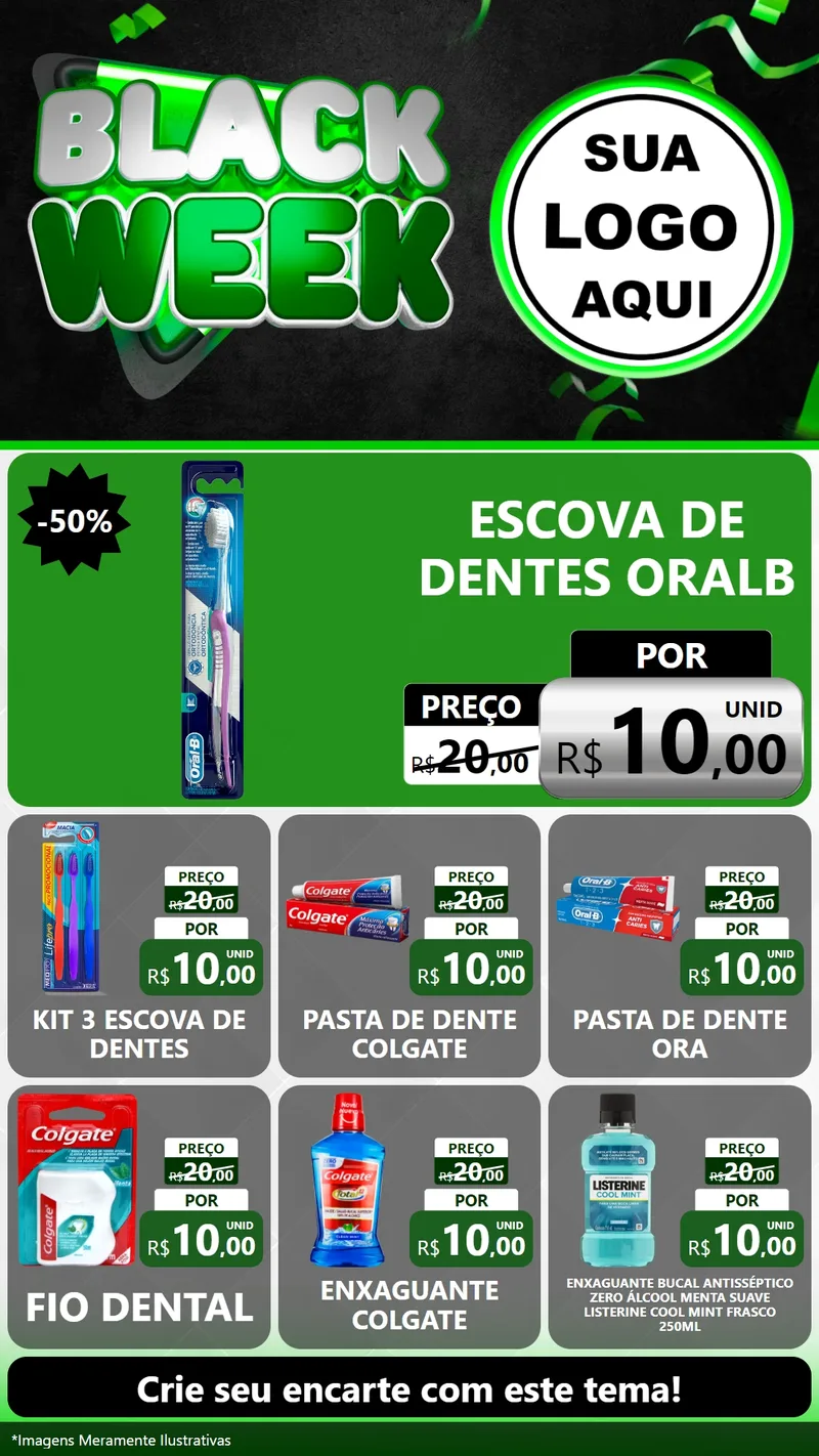 Modelo de Rede Social para Stories com o tema Black Week para Higiene Pessoal