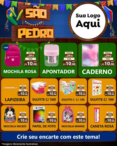Modelo de Rede Social para Feed Instagram com o tema São Pedro para Papelaria