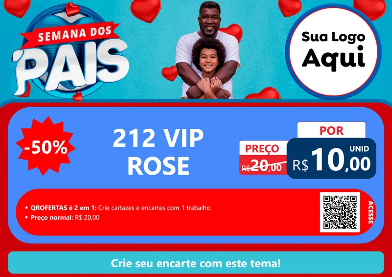 Modelo de Cartaz para Cartaz A4 Horizontal com o tema Semana Dos Pais para Perfumes
