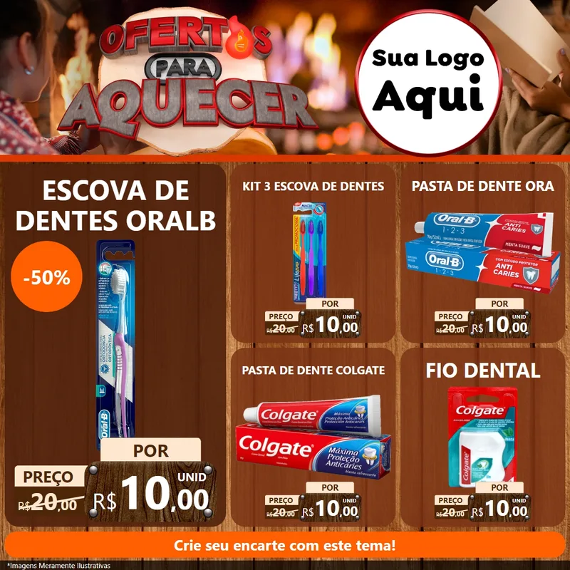 Modelo de Rede Social para Feed Facebook com o tema Ofertas Para Aquecer para Higiene Pessoal