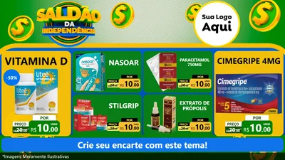 Modelo de TV para TV Horizontal com o tema Saldão da Indepêndencia para Farmácia
