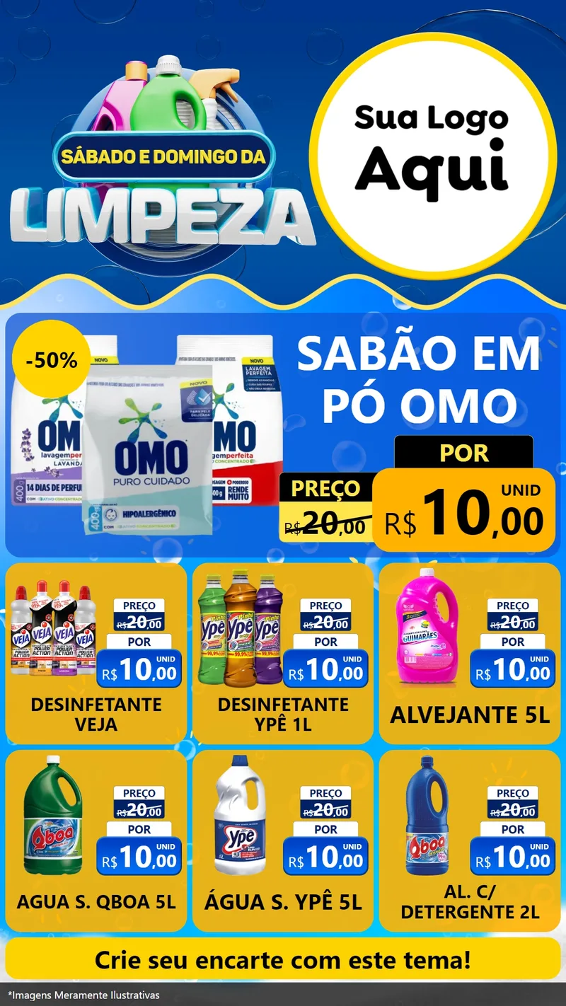 Modelo de Rede Social para Stories com o tema Sábado e Domingo da Limpeza para Produtos de Limpeza