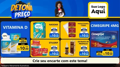 Modelo de TV para TV Horizontal com o tema Detona Preços para Farmácia