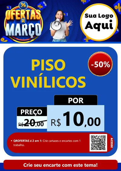 Modelo de Cartaz para Cartaz A4 Vertical com o tema Ofertas de Março para Material para Construção