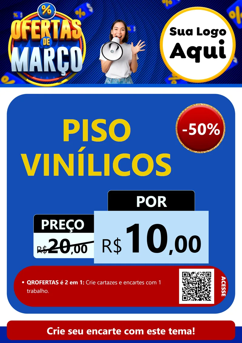 Modelo de Cartaz para Cartaz A4 Vertical com o tema Ofertas de Março para Material para Construção