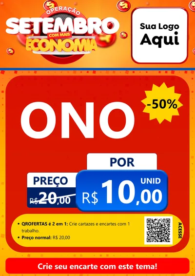 Modelo de Cartaz para Cartaz A4 Vertical com o tema Operação Setembro Com Muita Economia para Óticas