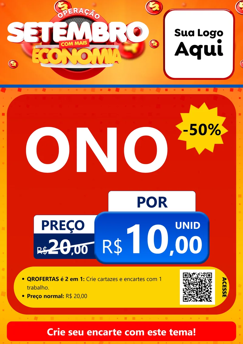Modelo de Cartaz para Cartaz A4 Vertical com o tema Operação Setembro Com Muita Economia para Óticas