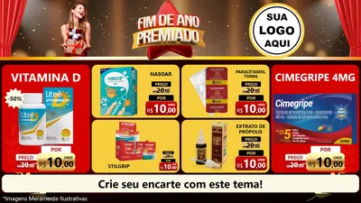 Modelo de TV para TV Horizontal com o tema Fim de Ano Premiado para Farmácia