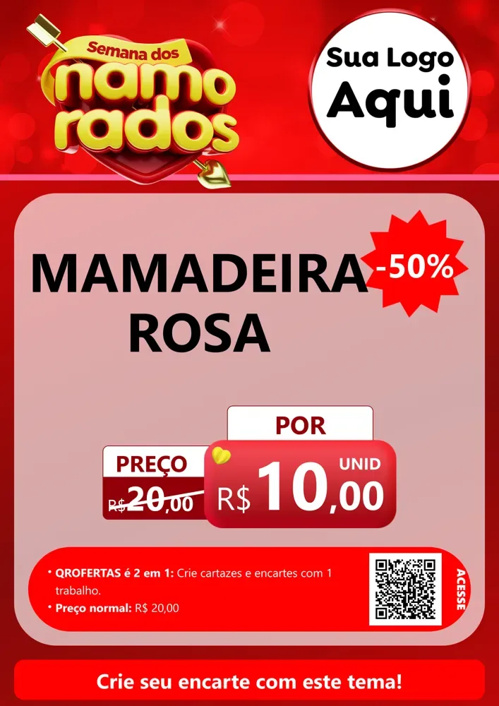 Modelo de Cartaz para Cartaz A4 Vertical com o tema Semana dos namorados para Bebês