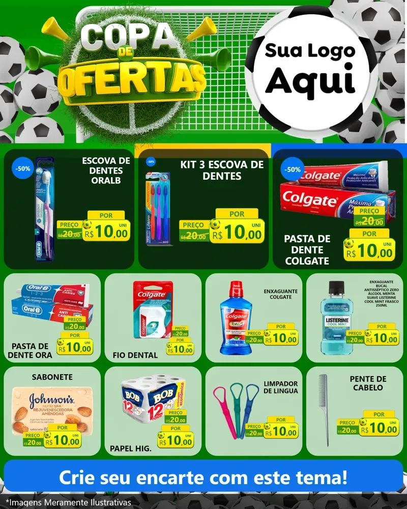 Modelo de Rede Social para Feed Instagram com o tema Copa De Ofertas para Higiene Pessoal