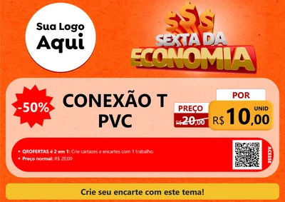 Modelo de Cartaz para Cartaz A4 Horizontal com o tema Sexta da Economia para Tubos e conexões