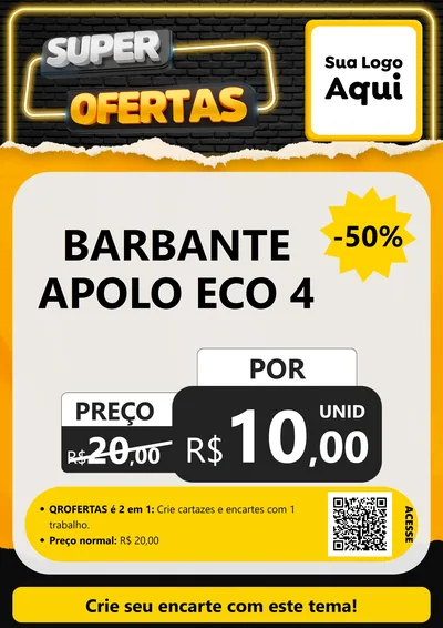 Modelo de Cartaz para Cartaz A4 Vertical com o tema Super Ofertas para Armarinho e Aviamentos