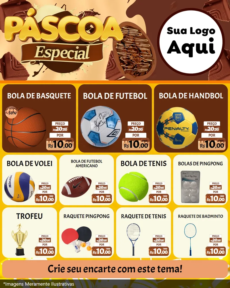 Modelo de Rede Social para Feed Instagram com o tema Páscoa Especial para Artigos Esportivos