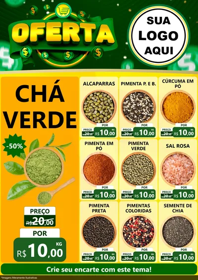 Modelo de Encarte para Encarte A4 Vertical com o tema Oferta para Produtos Naturais