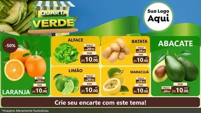 Modelo de TV para TV Horizontal com o tema Quarta Verde para Hortifrúti