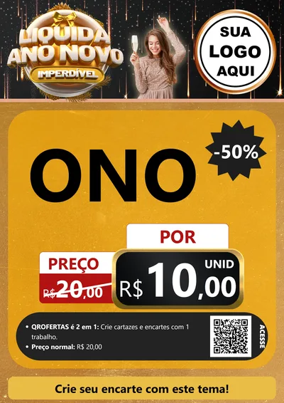 Modelo de Cartaz para Cartaz A4 Vertical com o tema Liquida Ano Novo Imperdível para Óticas