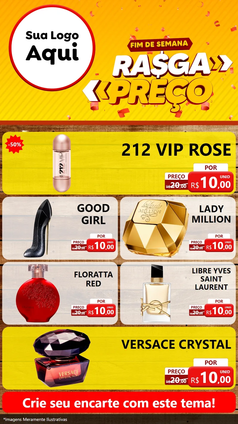 Modelo de TV para TV Vertical com o tema Fim de Semana Rasga Preços para Perfumes