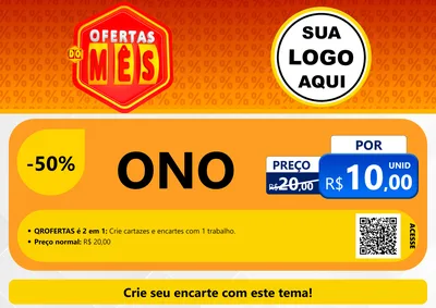 Modelo de Cartaz para Cartaz A4 Horizontal com o tema Ofertas do Mês para Óticas