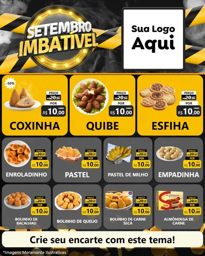 Modelo de Rede Social para Feed Instagram com o tema Setembro Imbatível para Salgadaria