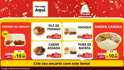 Modelo de TV para TV Horizontal com o tema Dia A o Dia Mais Barato do Mês para Restaurante