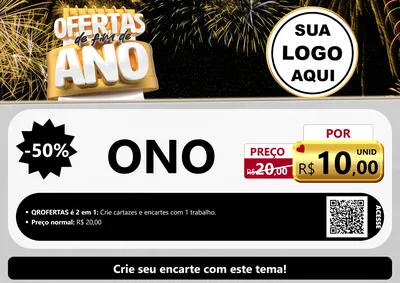 Modelo de Cartaz para Cartaz A4 Horizontal com o tema Ofertas de Fim de Ano para Óticas