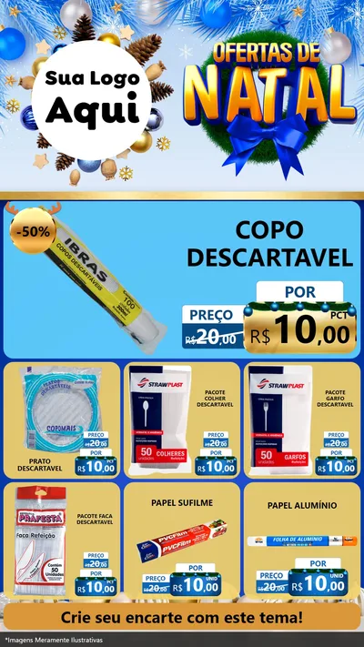 Modelo de Rede Social para Stories com o tema Ofertas de Natal para Embalagens