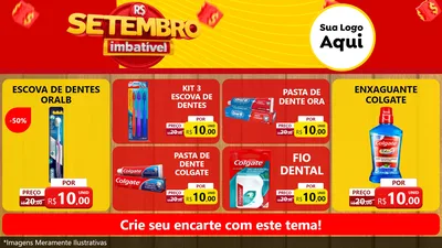 Modelo de TV para TV Horizontal com o tema Setembro Imbatível para Higiene Pessoal