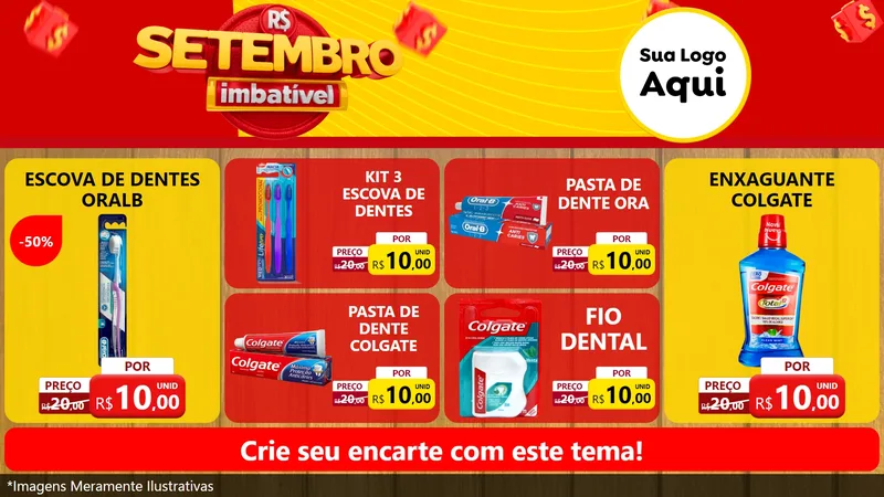 Modelo de TV para TV Horizontal com o tema Setembro Imbatível para Higiene Pessoal