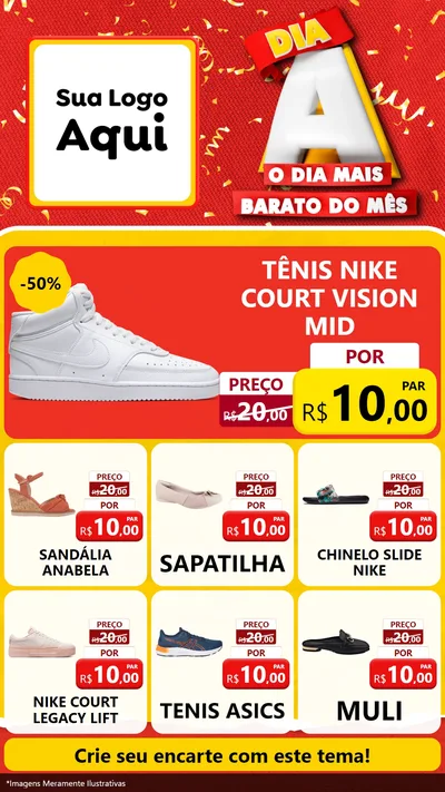 Modelo de Rede Social para Stories com o tema Dia A o Dia Mais Barato do Mês para Calçados