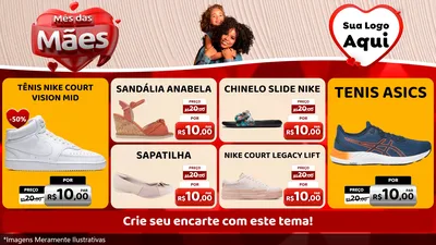 Modelo de TV para TV Horizontal com o tema Mês das Mães para Calçados
