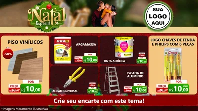 Modelo de TV para TV Horizontal com o tema Natal Especial para Material para Construção