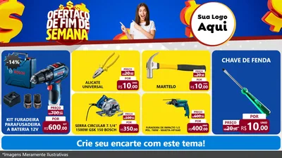 Modelo de TV para TV Horizontal com o tema Ofertaço de Fim de Semana para Maquinas e Ferramentas