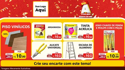 Modelo de TV para TV Horizontal com o tema Dia A o Dia Mais Barato do Mês para Material para Construção