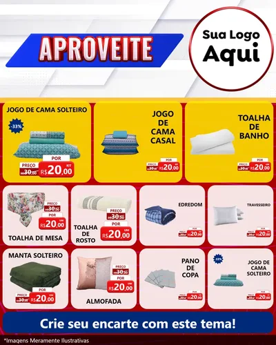 Modelo de Rede Social para Feed Instagram com o tema Aproveite para Cama, Mesa e Banho