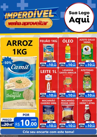 Modelo de Encarte para Encarte A4 Vertical com o tema Imperdível para Supermercado