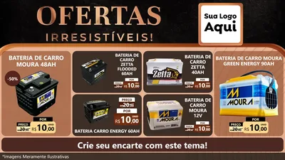 Modelo de TV para TV Horizontal com o tema Ofertas Irresistíveis! para Baterias Elétricas