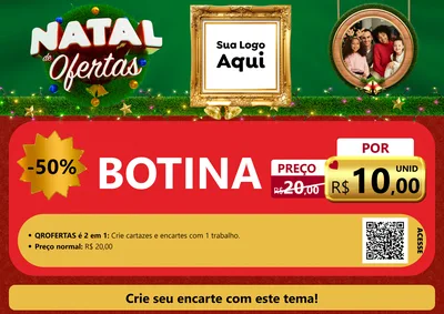 Modelo de Cartaz para Cartaz A4 Horizontal com o tema Natal de Ofertas para Agropecuária