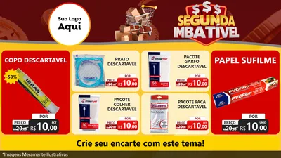 Modelo de TV para TV Horizontal com o tema Segunda Imbatível para Embalagens