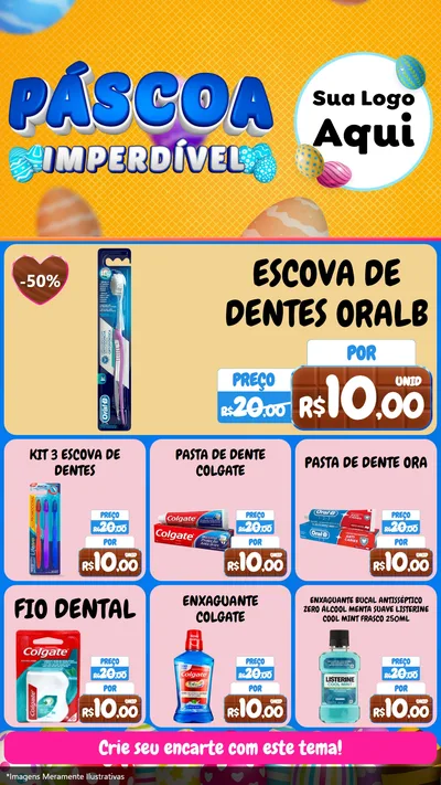 Modelo de Rede Social para Stories com o tema Páscoa Imperdível para Higiene Pessoal