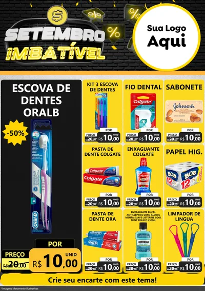 Modelo de Encarte para Encarte A4 Vertical com o tema Setembro Imbatível para Higiene Pessoal