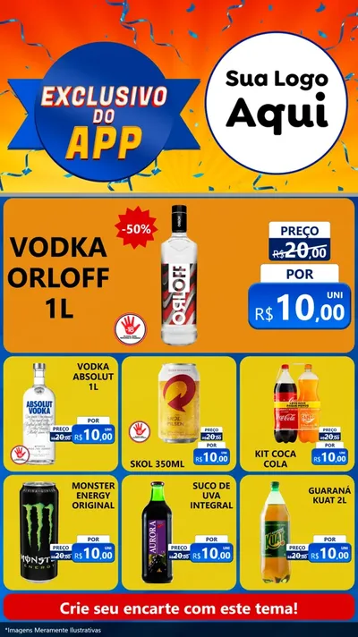 Modelo de Rede Social para Stories com o tema Exclusivo do Aplicativo para Distribuidora de bebidas
