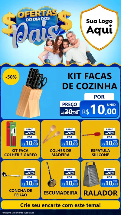 Modelo de Rede Social para Stories com o tema Ofertas do Dia dos Pais para Utilidades Domésticas
