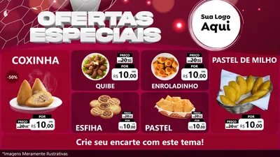 Modelo de TV para TV Horizontal com o tema Ofertas Especiais - Futebol para Salgadaria