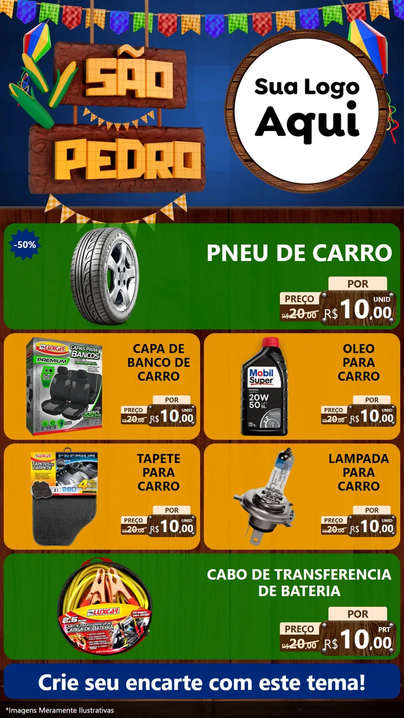 Modelo de TV para TV Vertical com o tema São Pedro para Auto peças
