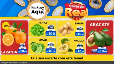 Modelo de TV para TV Horizontal com o tema Quinta do Real para Hortifrúti