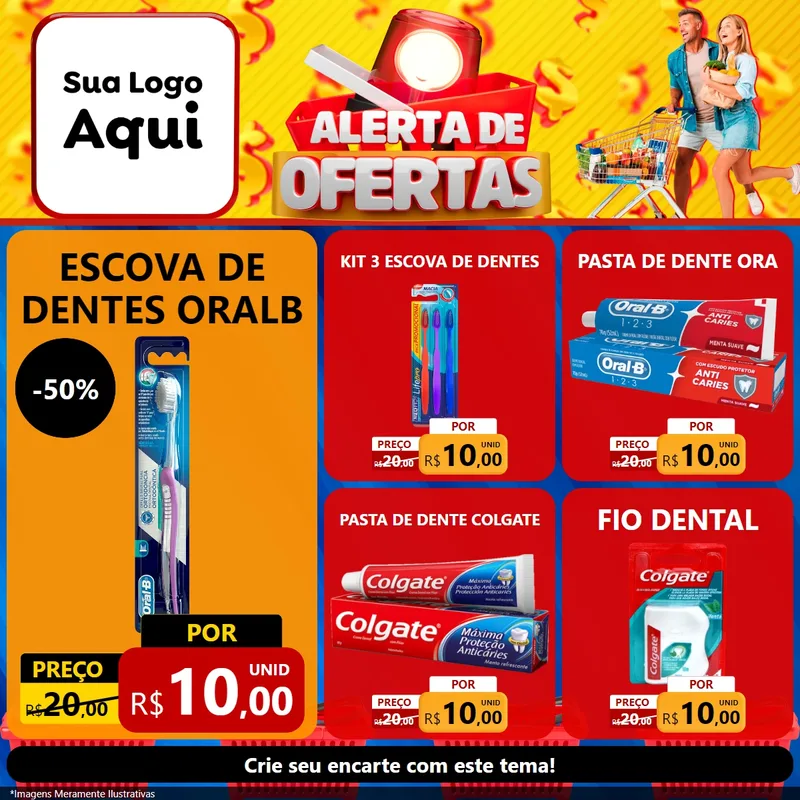 Modelo de Rede Social para Feed Facebook com o tema Alerta de Ofertas para Higiene Pessoal