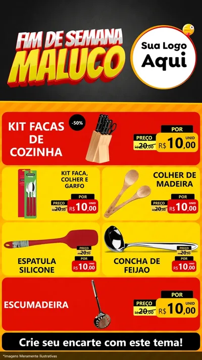 Modelo de TV para TV Vertical com o tema Final de Semana Maluco para Utilidades Domésticas