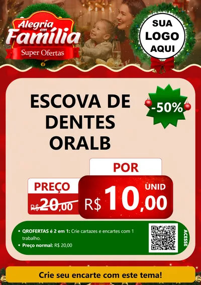 Modelo de Cartaz para Cartaz A4 Vertical com o tema Alegria Em Família - Super Ofertas para Higiene Pessoal